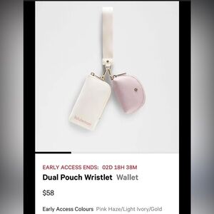 Lululemon Dual Pouch Wristlet Wallet